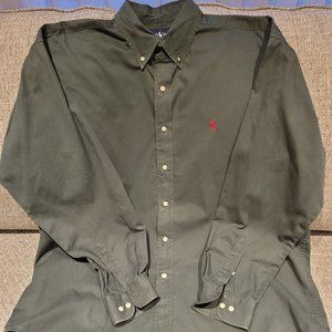 Ralph Lauren XL L/S dress shirt hunter Green